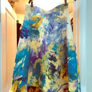 Flare knee length skirt